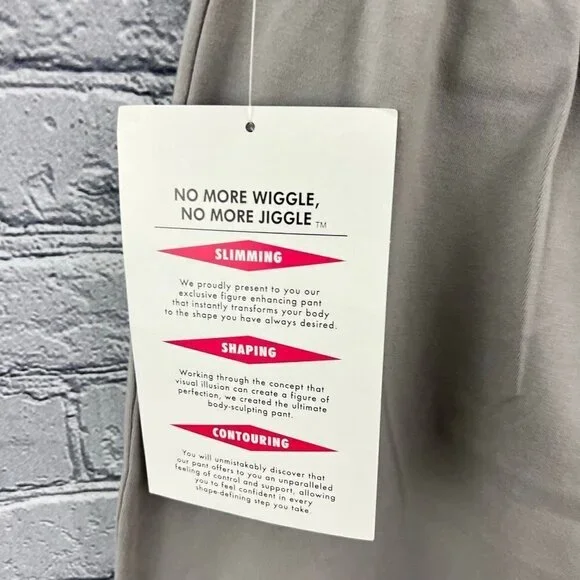 Women With Control Tall Slim Leg Pants Style a213525 Gray LT Tall - Picture 5 of 6